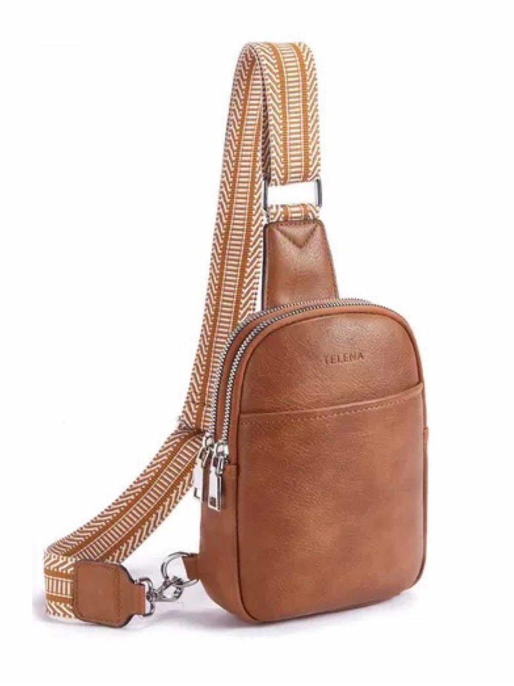 Telena Women’s Sling Bag Para Mujer Vegan Leather Fanny Pack Bolsos